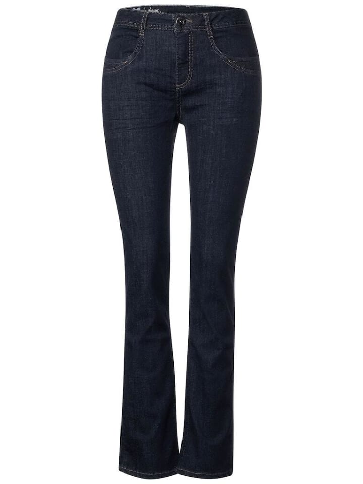 

Street One Джинсы темно-синего цвета с эффектом выцветания