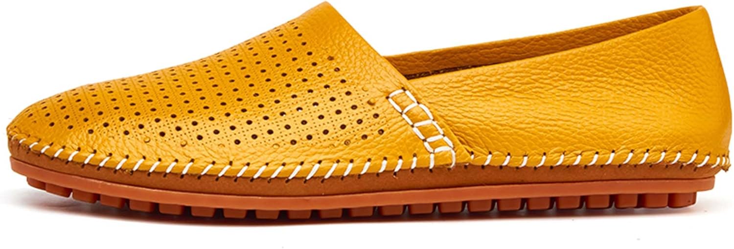 

Мужские кожаные лоферы, повседневные туфли на плоской подошве, легкий дизайн, ручная строчка, удобные, мягкие, стильные, подходят для повседневных поездок, вождения, прогулок, свиданий и других случаев, носка во все сезоны Vtiao, желтый