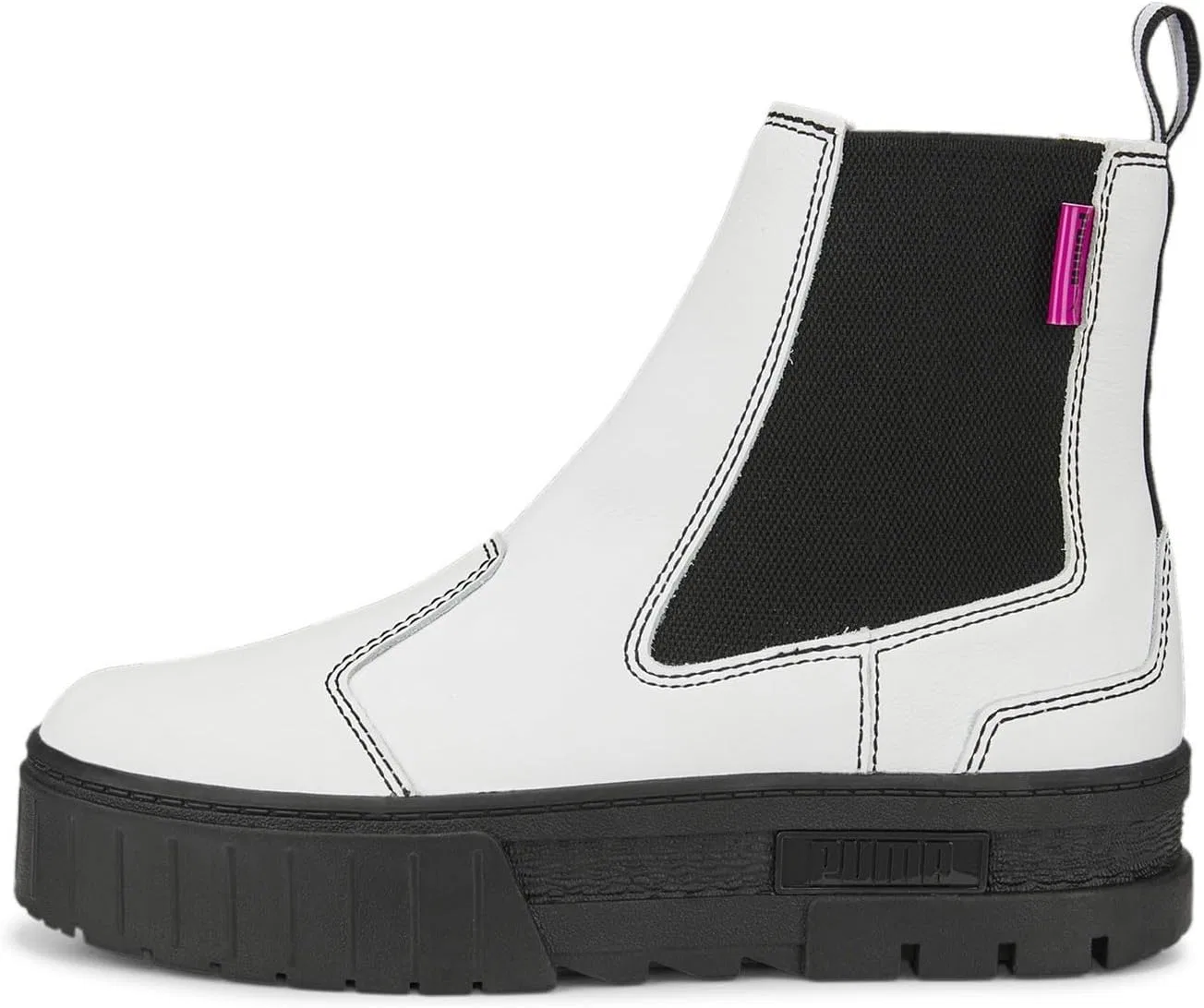 Женские кроссовки Mayze Chelsea Pop Wns Track Shoe PUMA, 2-White Black — фото 2