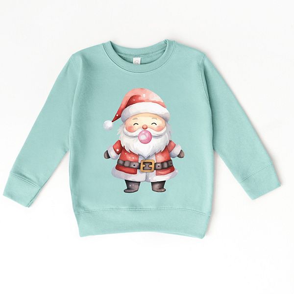 

Водолазка с принтом Watercolor Santa Bubblegum для малышей The Juniper Shop, Seafoam