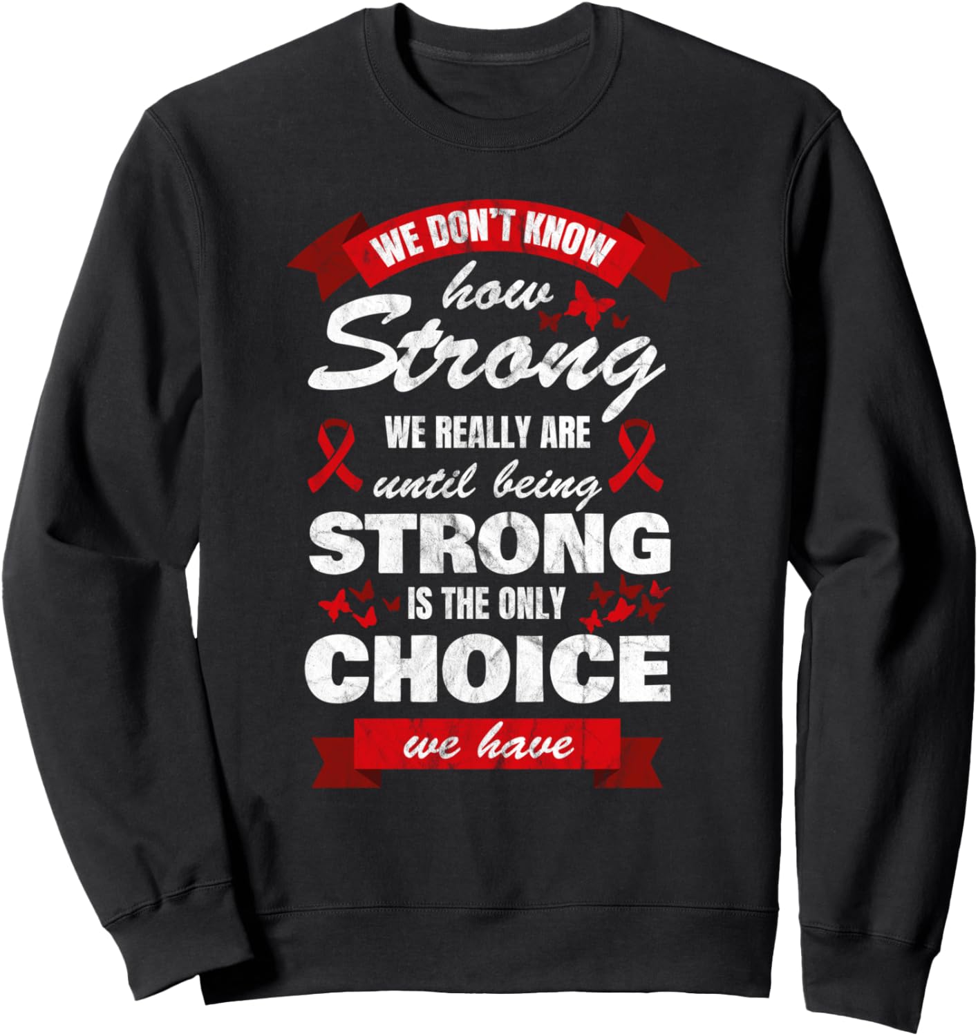 

Месяц осведомленности о ВИЧ/СПИДе. Сильная - единственный выбор. Винтажная толстовка Hiv Aids Warrior - Aids Awareness Apparel, черный