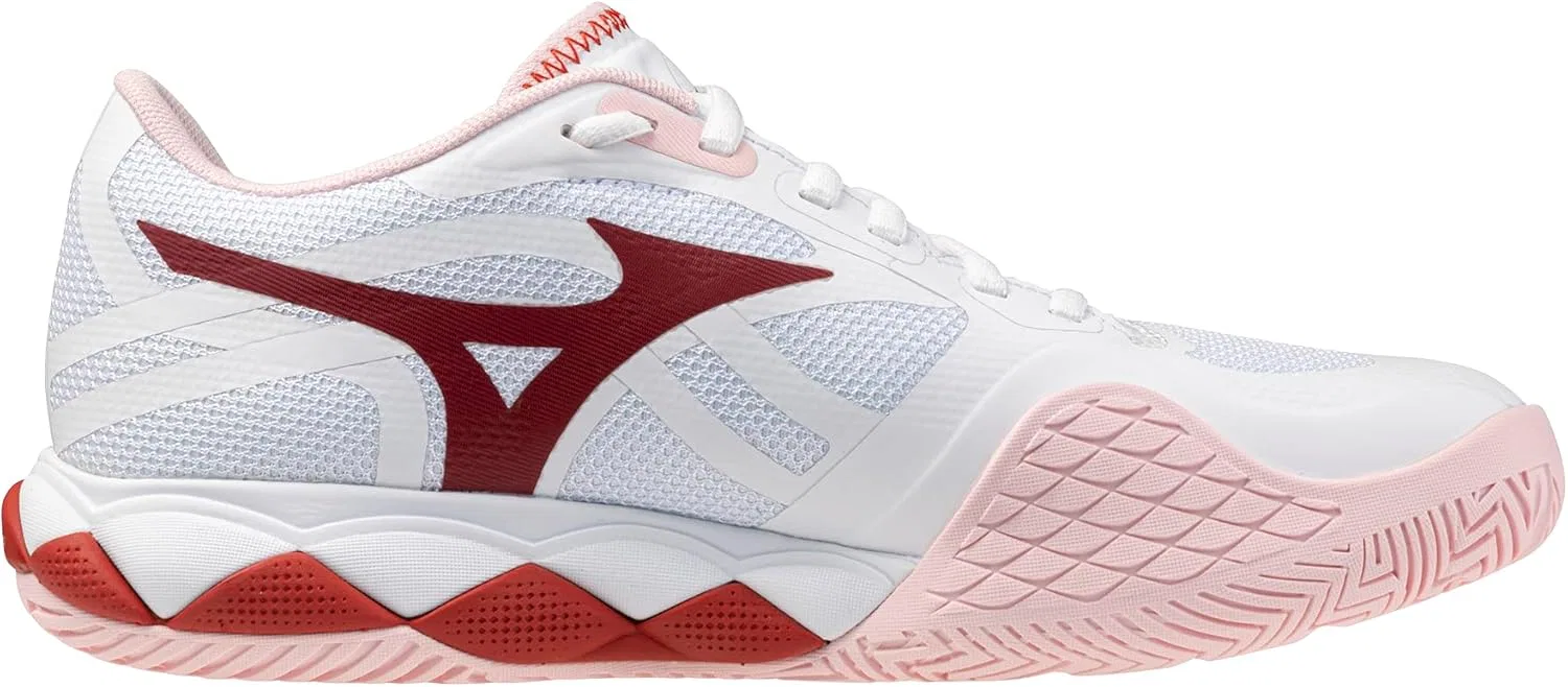 Кроссовки теннисные Mizuno Wave Enforce Tour 2 AC, White-pinkesque — фото 3