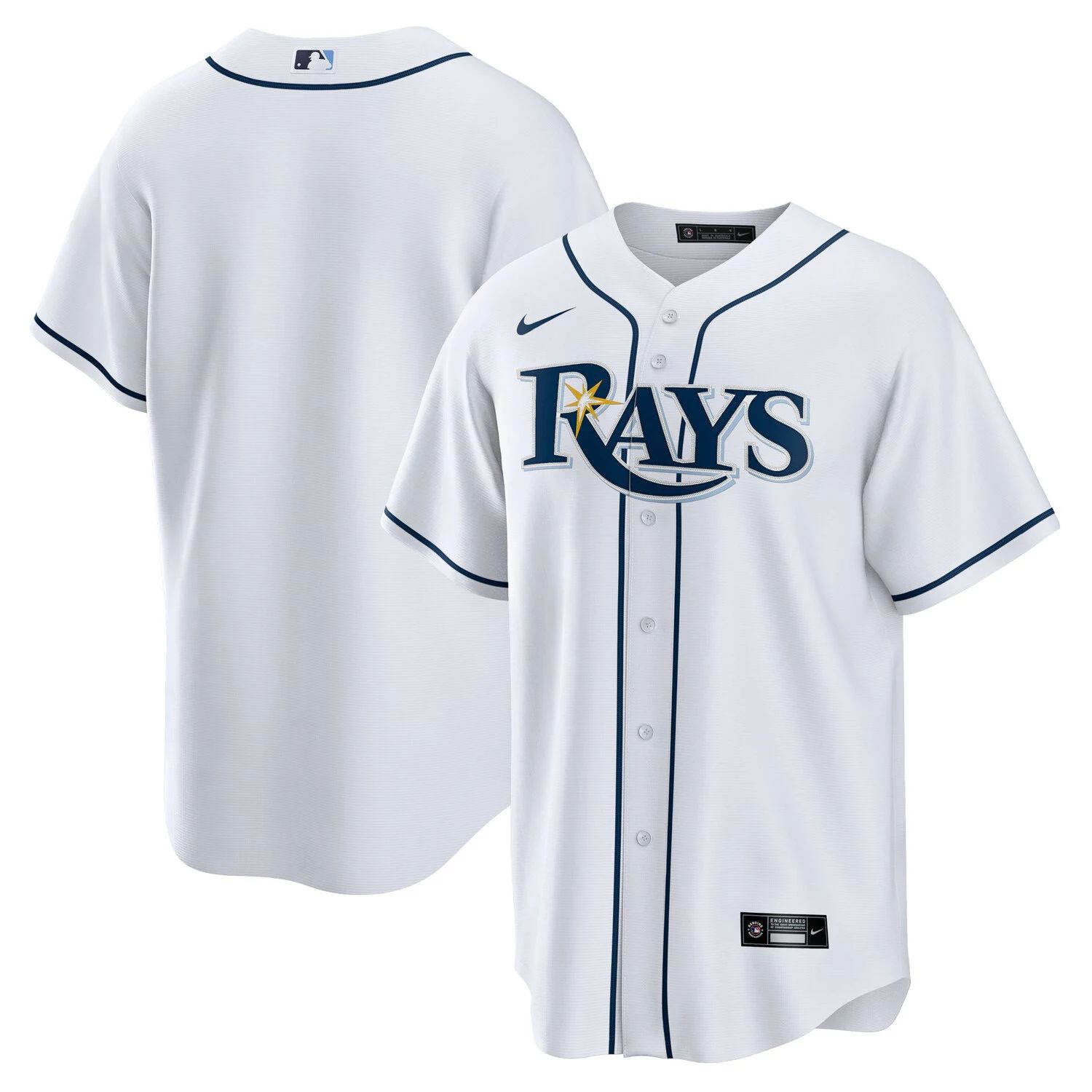 

Мужская белая футболка Tampa Bay Rays Home Replica Team Nike, Белый, Мужская белая футболка Tampa Bay Rays Home Replica Team Nike