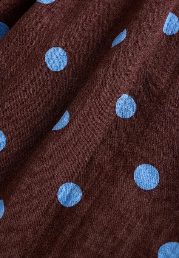 Высокие брюки на резинке с очень широкими штанинами Next, Chocolate Brown Blue Spot — фото 4