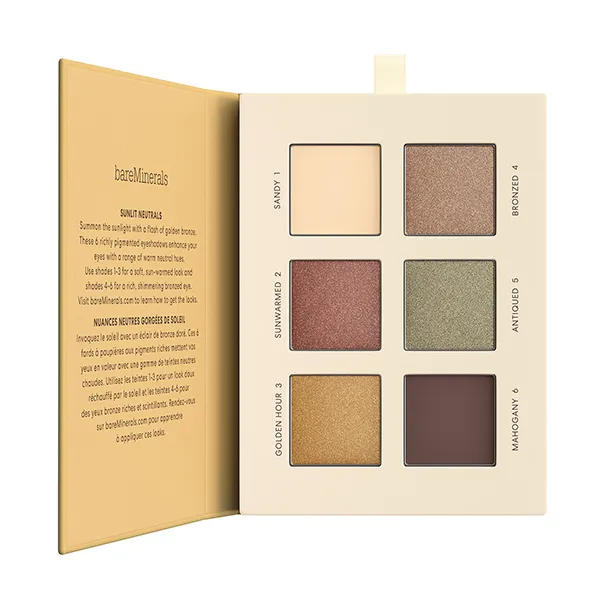 

Веганская палитра теней для век Mineralist Eyeshadow Palette Bareminerals, цвет sunlit