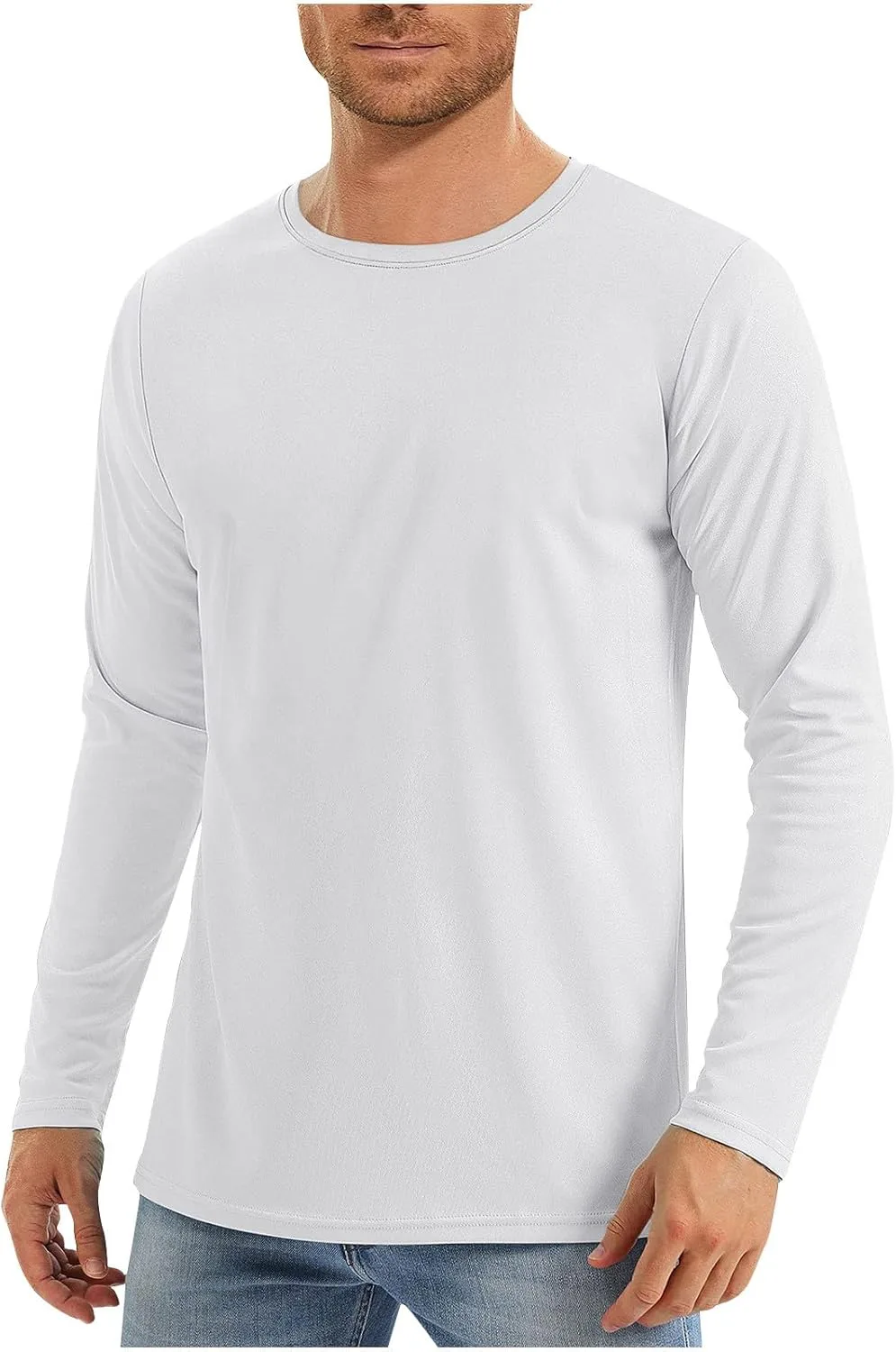 

Мужская футболка с защитой от солнца UPF 50+, длинный рукав, быстросохнущая Uillui