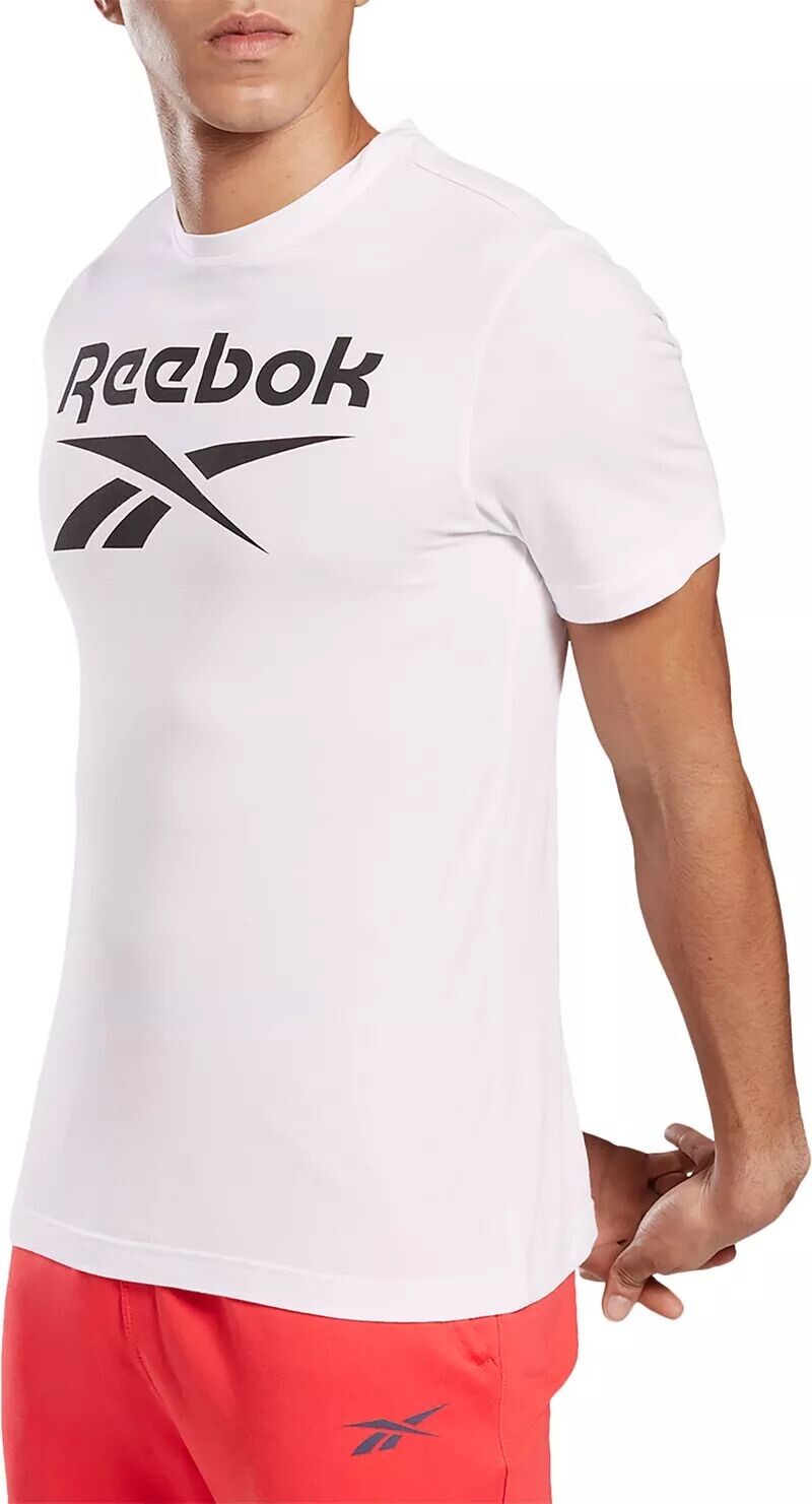 

Мужская футболка с рисунком Reebok Stacked Series, белый
