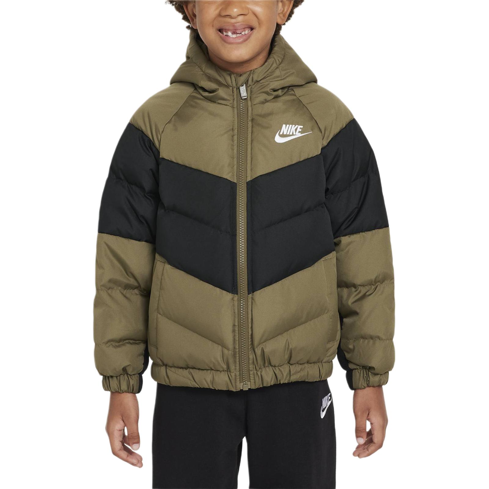 

Пуховик оливковый зеленый для детей 3-7 лет Nike