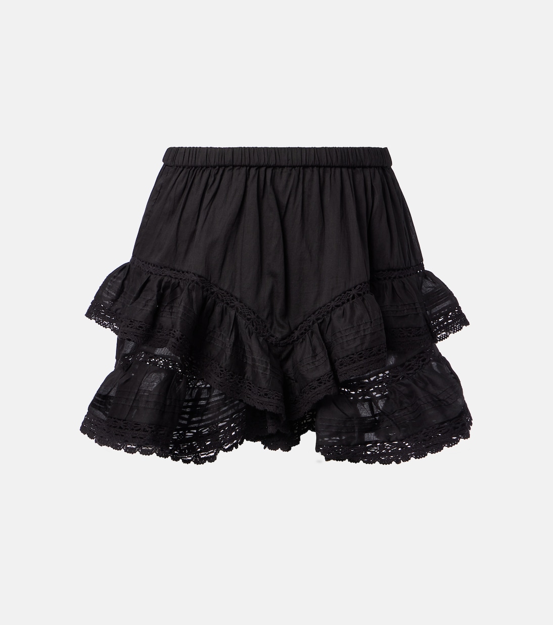 

Женские шорты из хлопка с рюшами Marant Etoile, черный