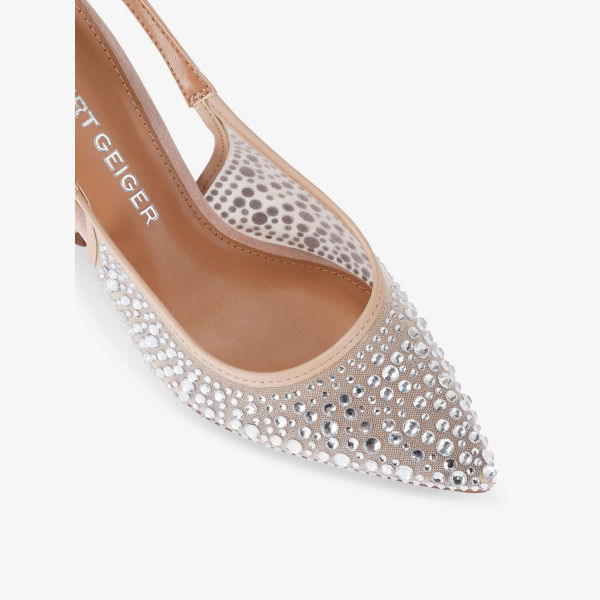 Туфли-лодочки на каблуке Kg Kurt Geiger Ария жемчужные плетеные, красный — фото 3