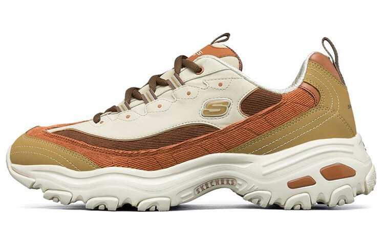 

Кроссовки Skechers D'Lites 1.0 Chunky Sneakers Men Low-Top White Brown, Белый, Кроссовки Skechers D'Lites 1.0 Chunky Sneakers Men Low-Top White Brown