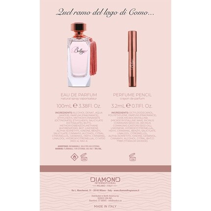 Diamond Belagio Women'S Gift Box Eau De Parfum 100ml + Pen 3.2ml Fruity Scent Citrus Musk Made In Italy — фото 3