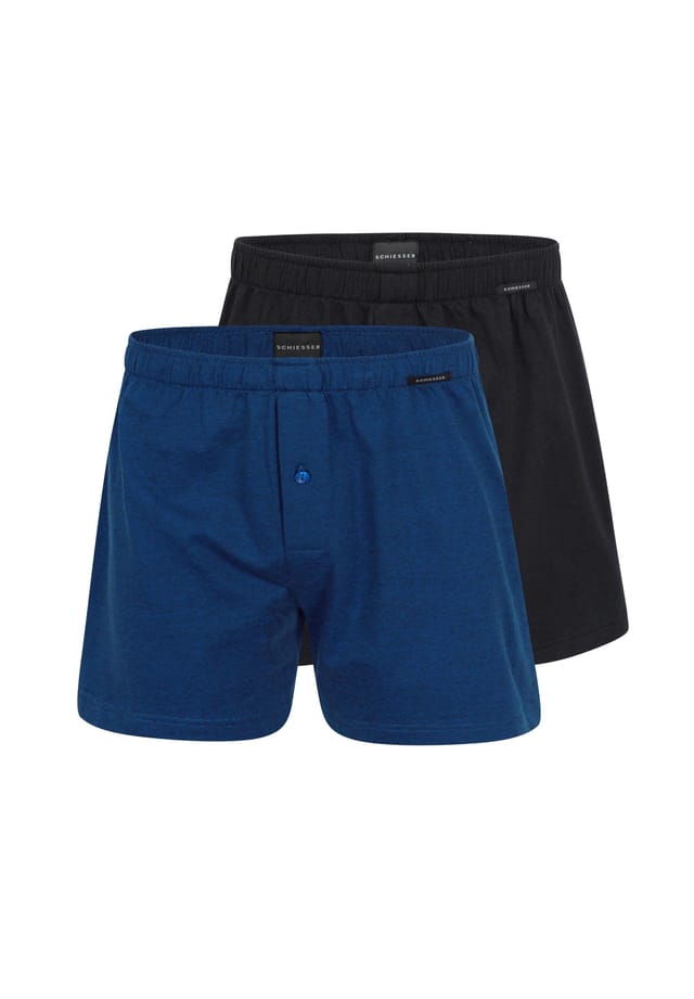 

Боксерские шорты комплект из 2 пар одинарный трикотаж Schiesser, мультиколор