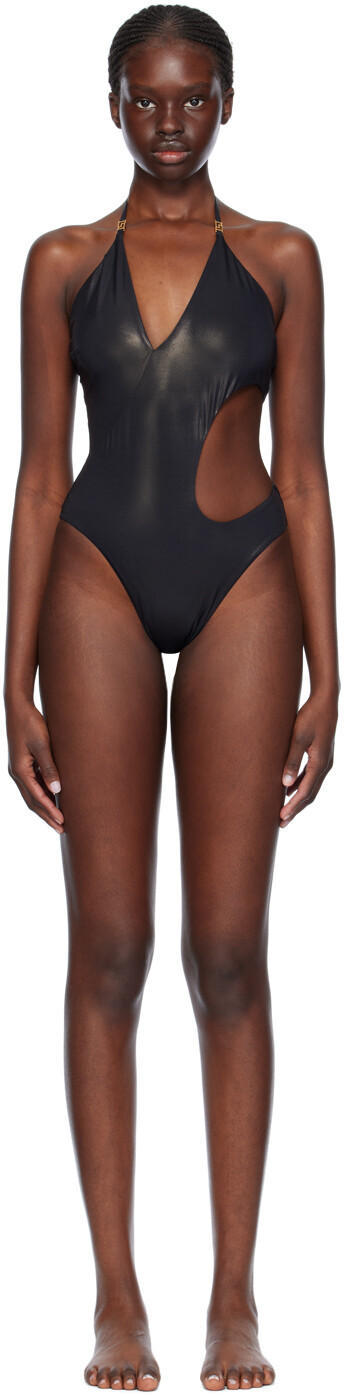 

Черный купальник в стиле грека Versace Underwear, цвет Black / Gold