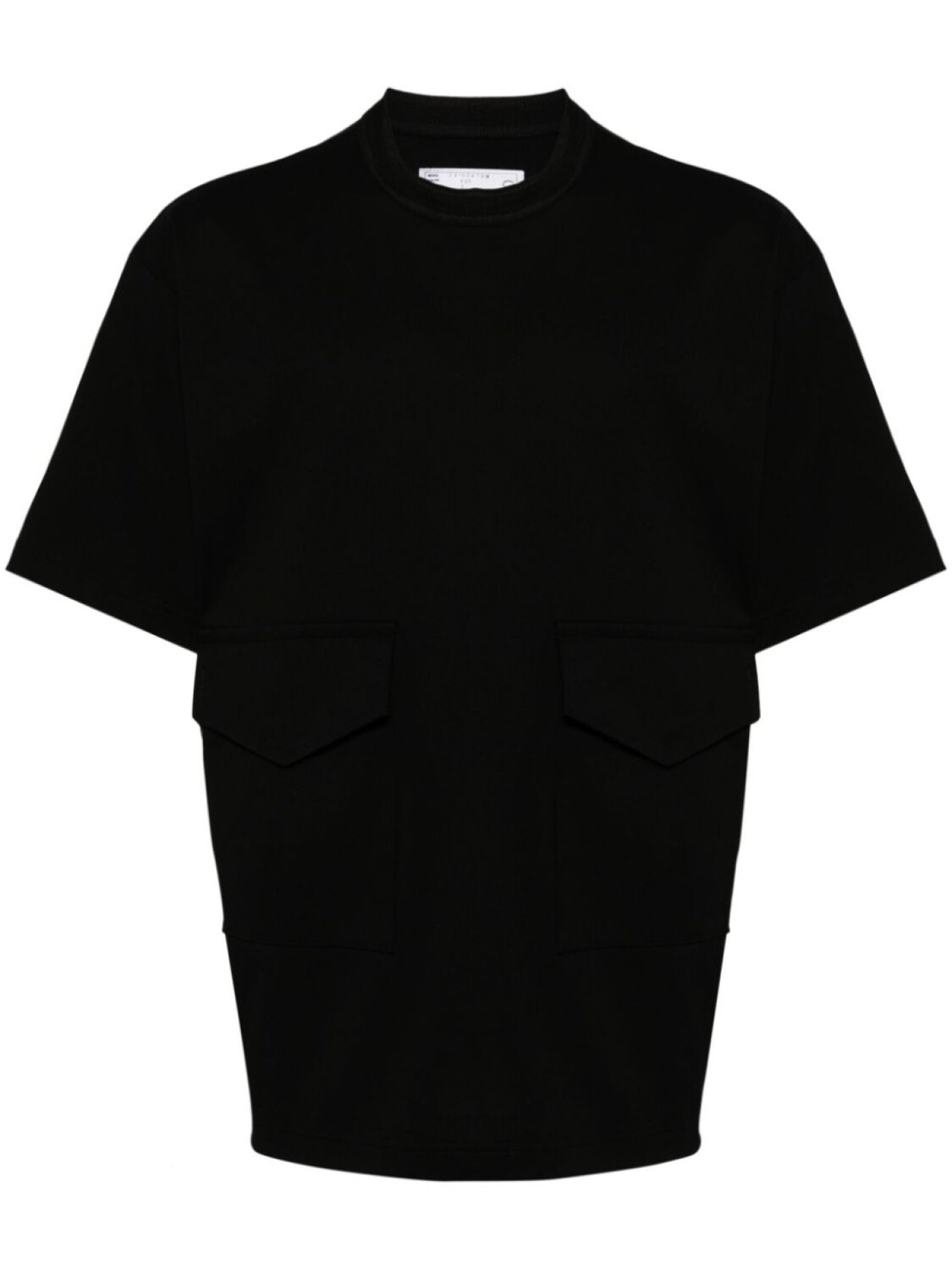 

Sacai футболка из хлопка с карманами-клапанами, черный