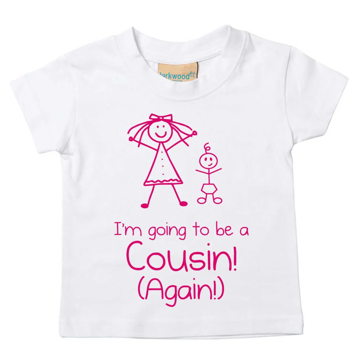 Футболка детская I'm Going to be a Big Cousin Again, 60 Second Makeover, белый — фото 2