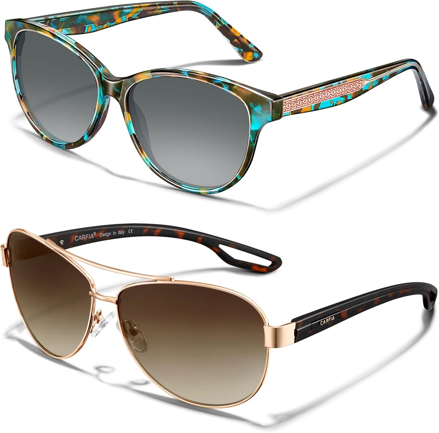 

Легкие ретро-солнцезащитные очки CARFIA в стиле «пилот» для женщин, поляризованные, с защитой от УФ-излучения, модные солнцезащитные очки для вождения на открытом воздухе, металлическая оправа