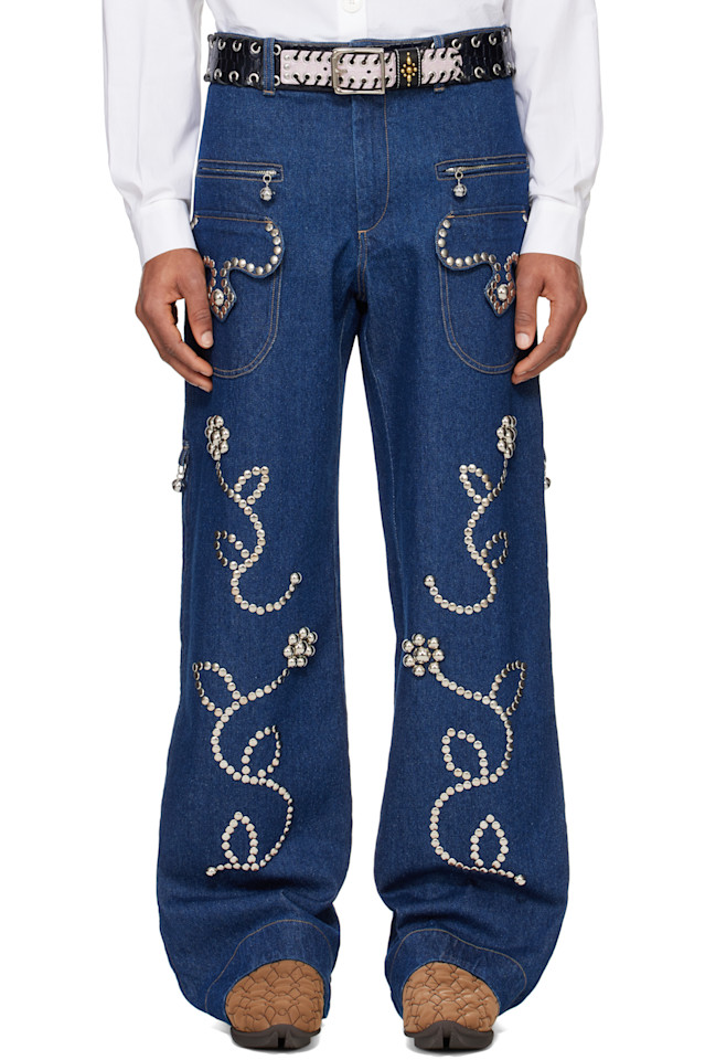 

Джинсы Moppy с подвеской Chopova Lowena, синий