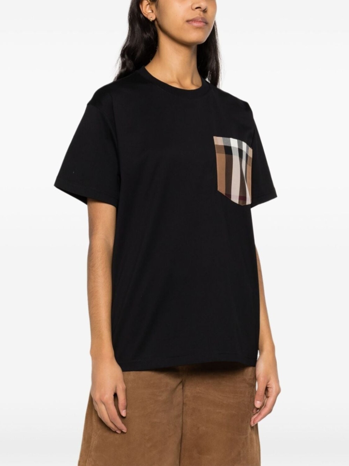 Футболка в клетку Carrick Burberry, черный — фото 3
