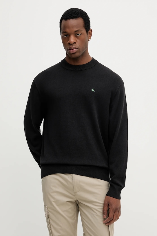 

Хлопковый свитер Calvin Klein Jeans, черный