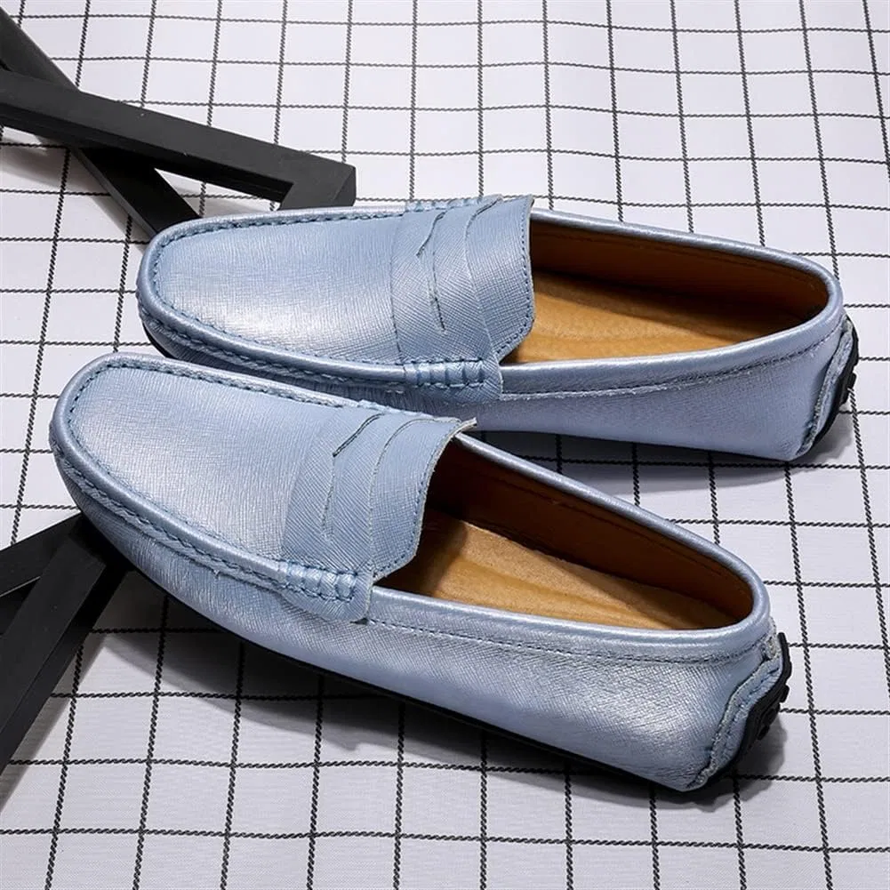 Лоферы мужские из натуральной кожи, Penny Loafer, Baby Blue PUGHGAETZF — фото 3