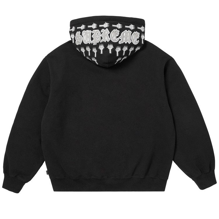 Толстовка Supreme League Champs Zip Up Hooded Sweatshirt, Black — фото 2