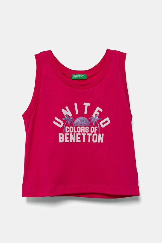 

Детский хлопковый топ United Colors Of Benetton, розовый