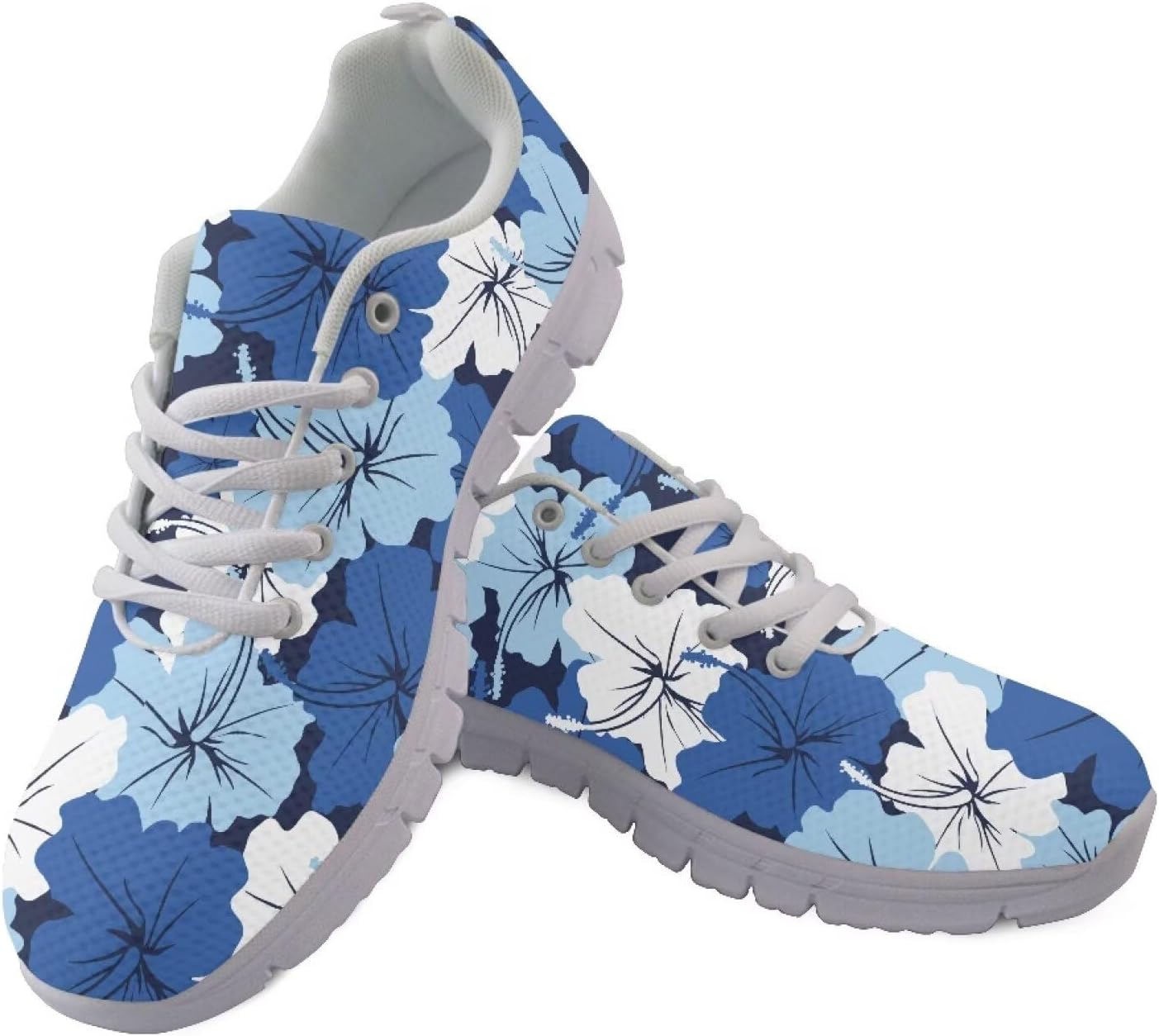 

Кроссовки для гавайского отдыха - дышащий цветочный принт и быстросохнущий дизайн для пляжа/походов (мужчины/женщины) Giftpuzz, синий