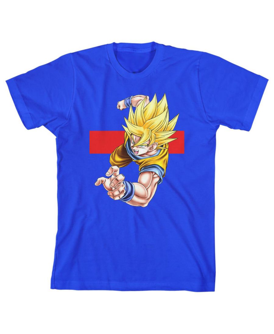 

Детская футболка с графическим принтом "Боевой режим Гоку", королевский синий, размер XL Dragon Ball Z, Blue