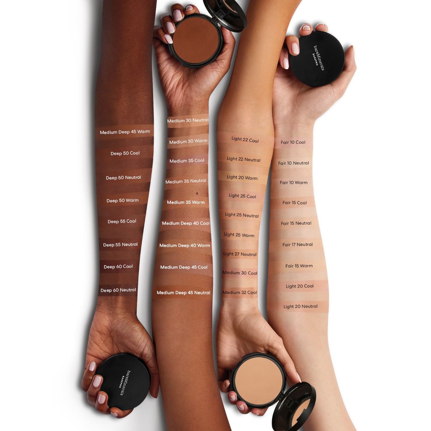 Тональный крем для лица barepro 24 hr skin-perfecting powder Bareminerals, medium 35 neutral, вес 8 гр. — фото 2