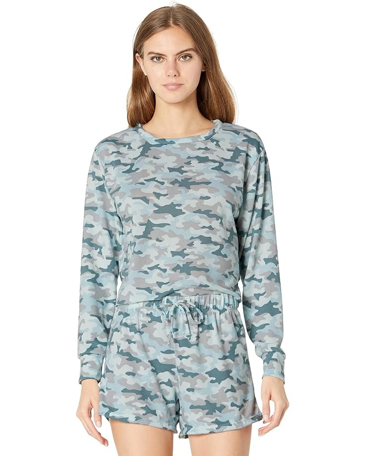

Пижамный комплект Catherine Malandrino Pullover & Short Lounge Set, цвет Sky Light