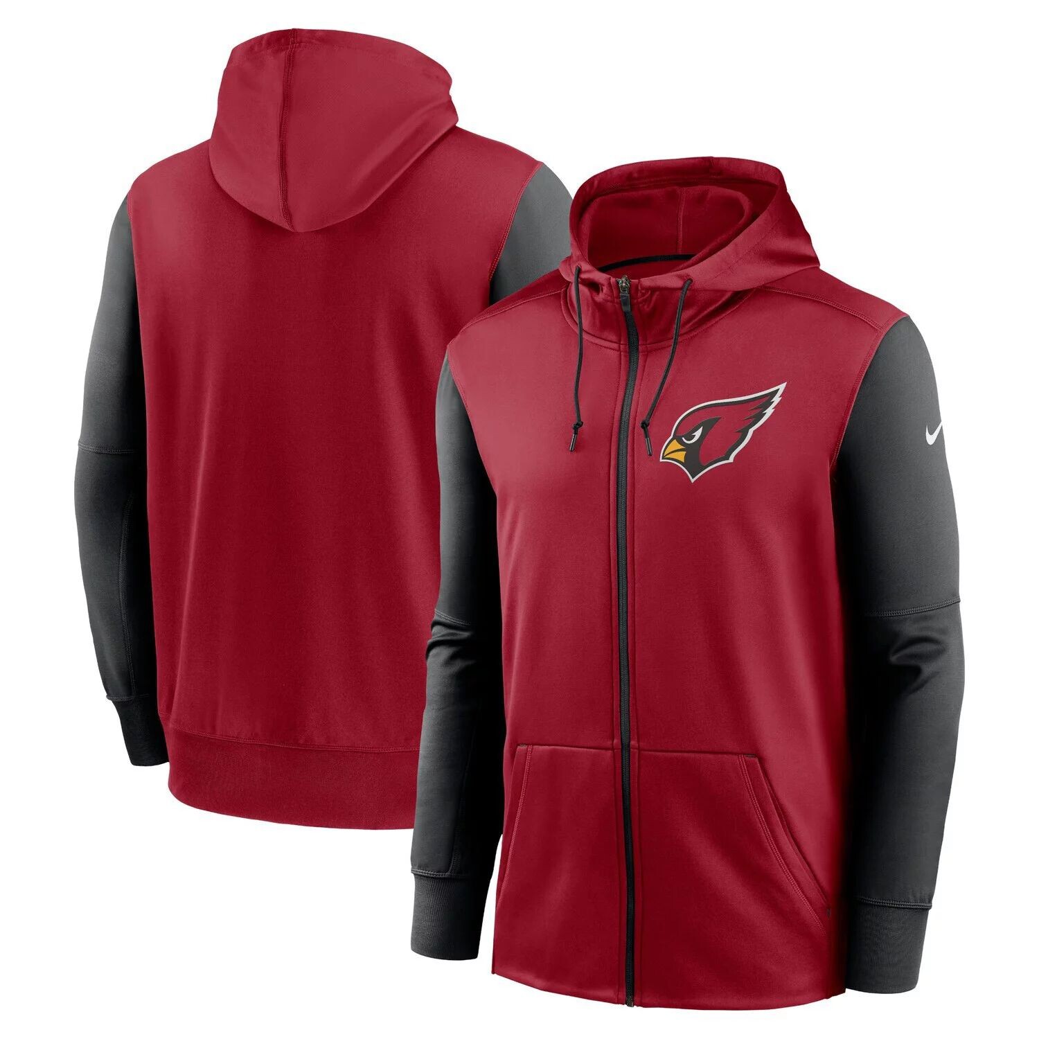 

Мужская худи с молнией во всю длину Nike Cardinal Arizona Cardinals Performance