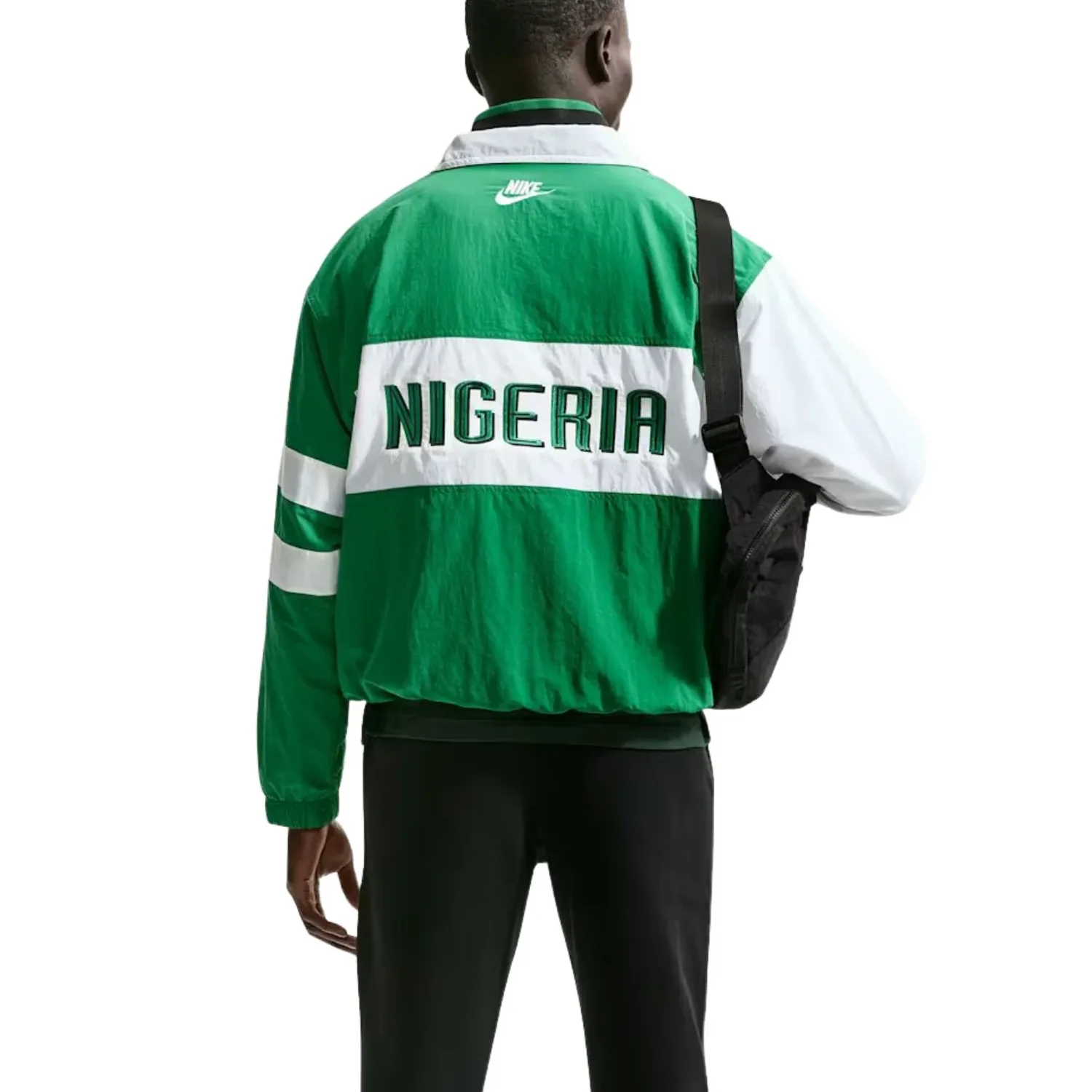 Реплика спортивной куртки Nike Nigeria 1996 Reissue 'Зеленый, белый, черный' — фото 2
