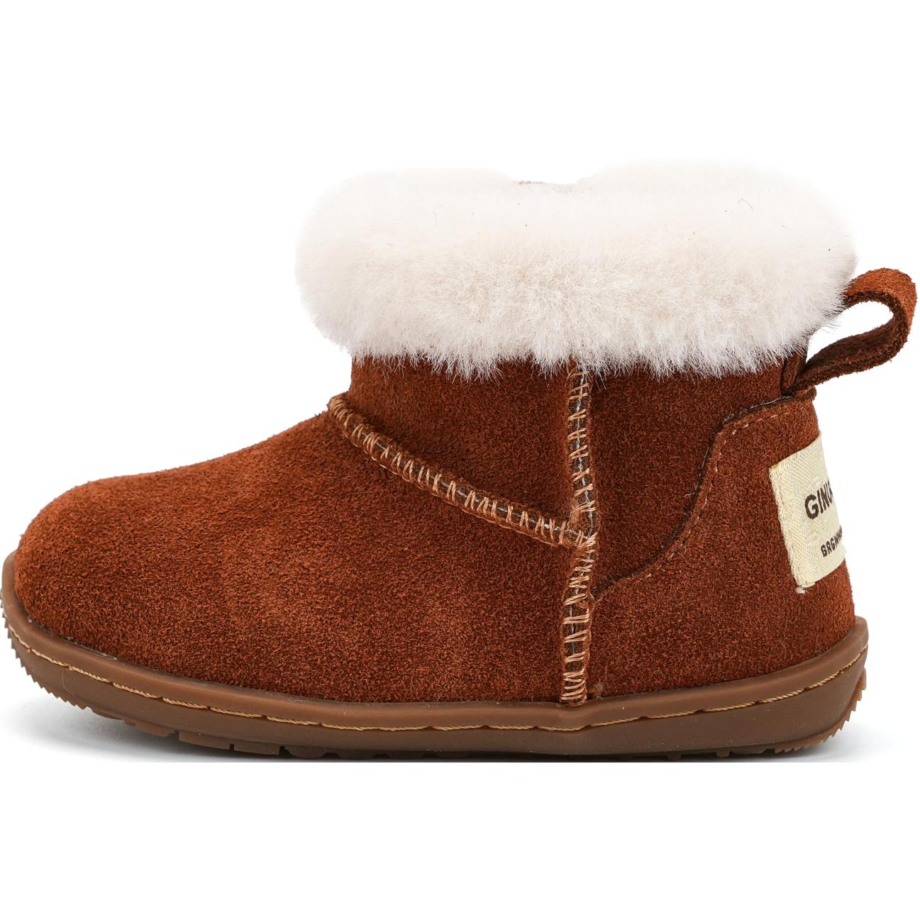 

Детские утепленные ботинки для дошкольников QINUOSHU, коричневый