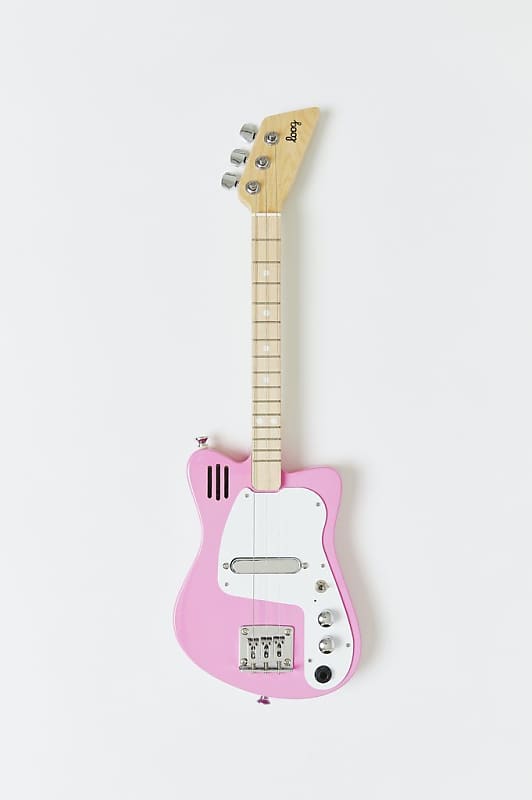 

Электрогитара Loog Mini Electric 3 String Electric Guitar w/ Built-in Amp - Pink - LGMIEM