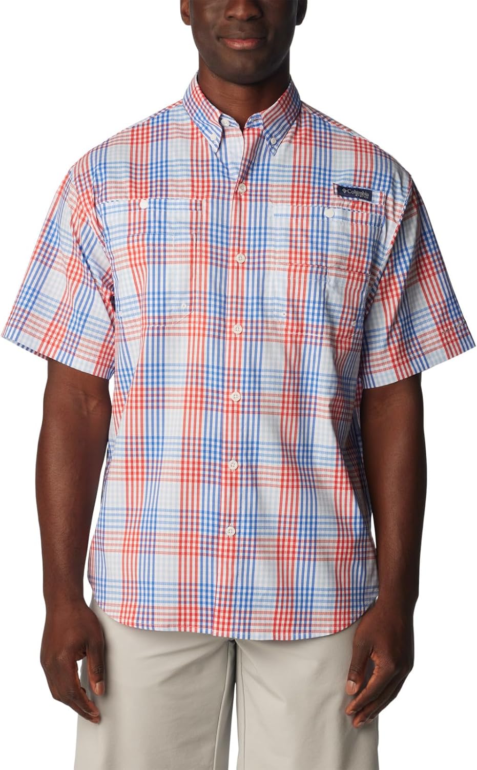 

Мужская рубашка Columbia Super Tamiami с длинным рукавом, Vivid Blue/All Over Gingham