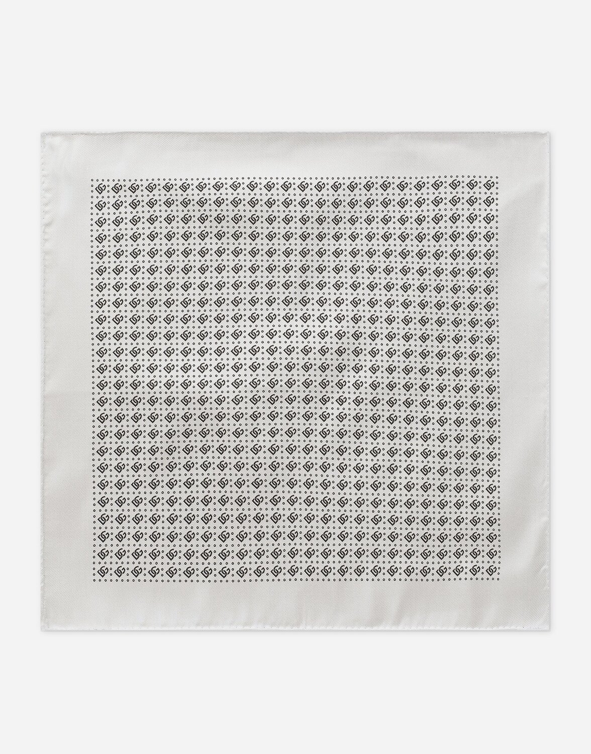 

Шелковый жаккардовый платок с логотипом dg Dolce & Gabbana, белый