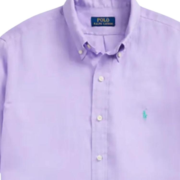 Рубашка с вышитым логотипом Pony Polo Ralph Lauren, фиолетовый — фото 4