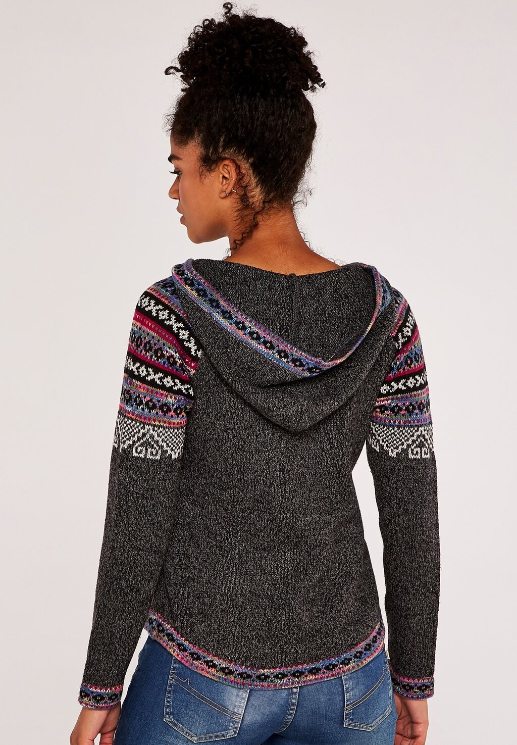 

Толстовка с капюшоном FAIRISLE Apricot, серый