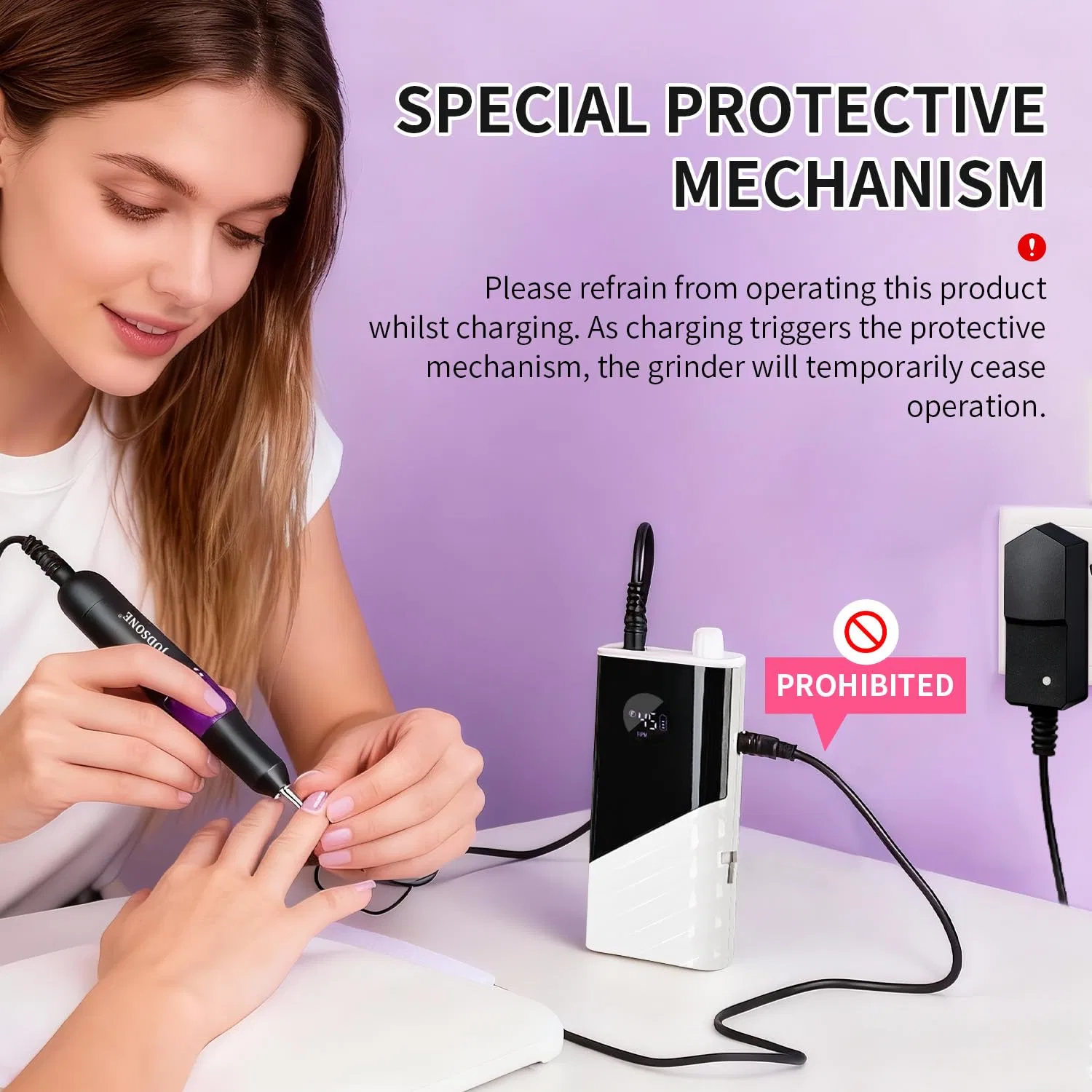 Профессиональный аппарат для маникюра JODSONE 45000 об/мин Jodsone, Nail Drill03 — фото 2