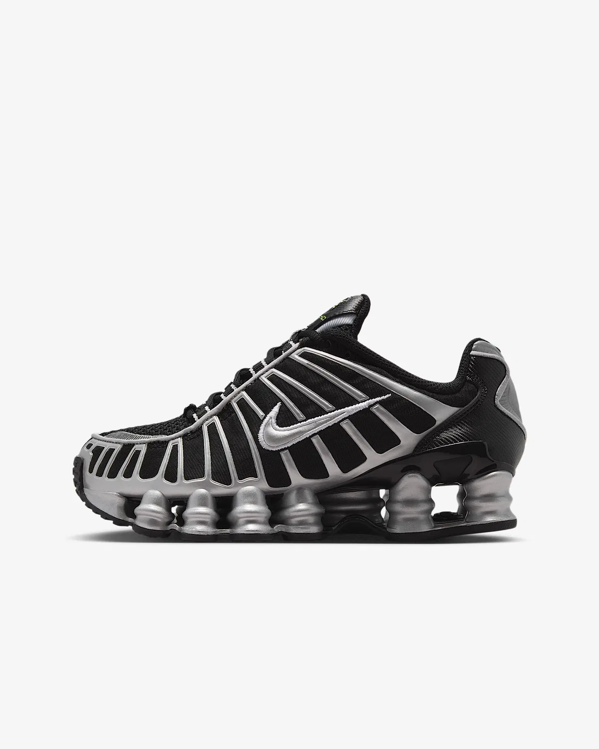 Детские кроссовки Nike Shox TL, Black/Volt Ice/Photon Dust/Metallic Silver
