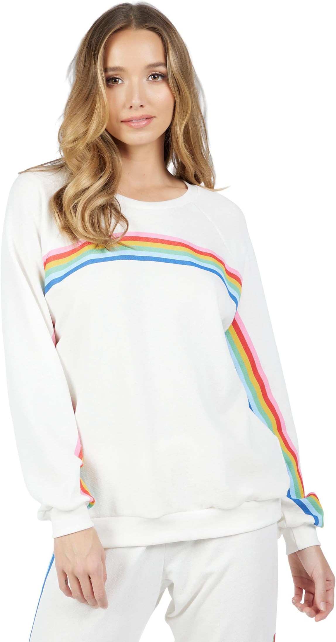 

Толстовка Lauren Moshi Noleta Stripe Peace Sweater, цвет Milk