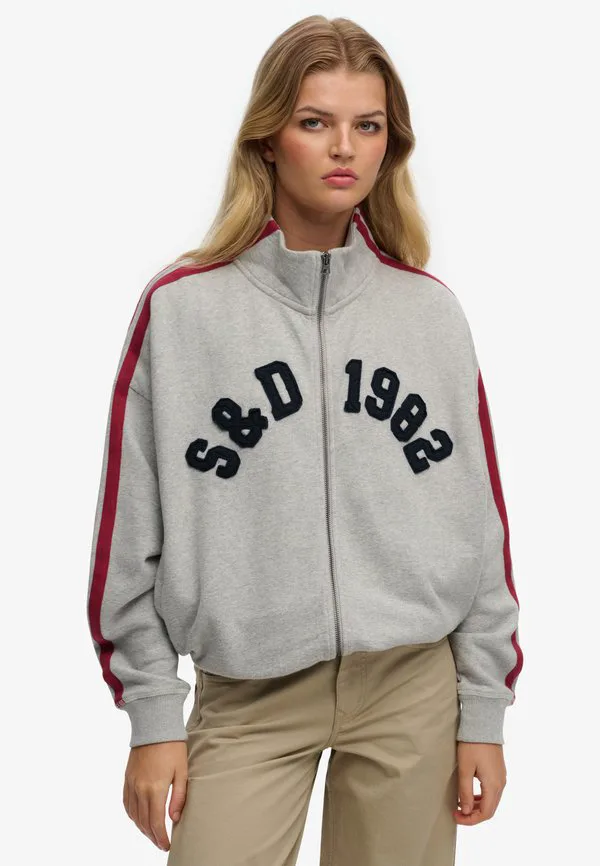 

Спортивная одежда, аппликация, свободная спортивная толстовка на молнии. Superdry & Co, Grey Marl, Серый, Спортивная одежда, аппликация, свободная спортивная толстовка на молнии. Superdry & Co, Grey Marl