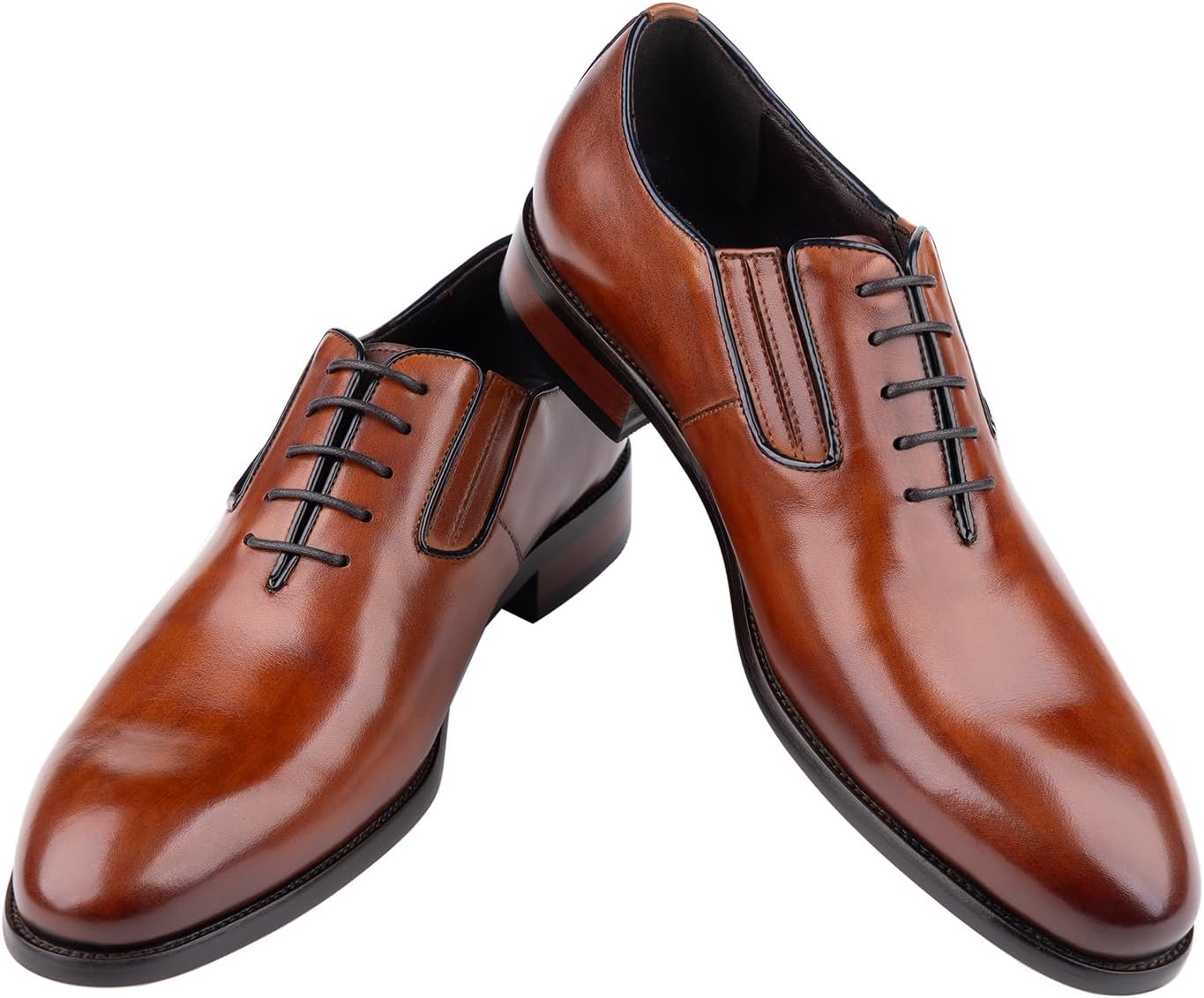 

Мужские оксфорды из натуральной кожи - ручной работы, официальная обувь для свадьбы, вечеринки и офиса, классический стиль с превосходным комфортом, идеально подходит для профессиональных и особых случаев Gzojss, коричневый