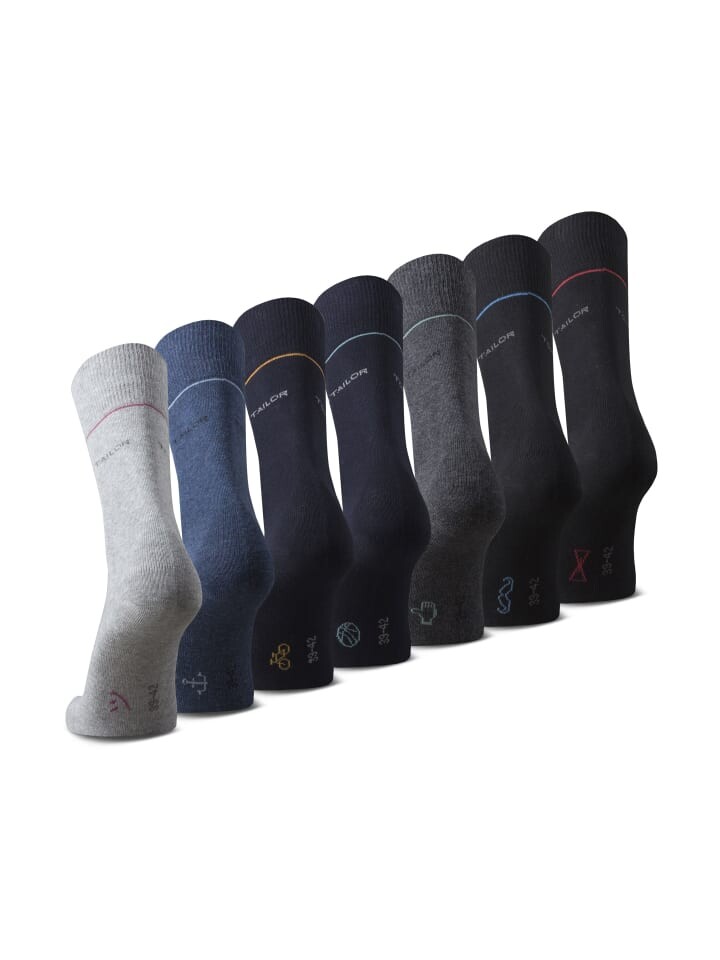 

Носки Tom Tailor 7er Pack Basicsocks, цвет grey melange