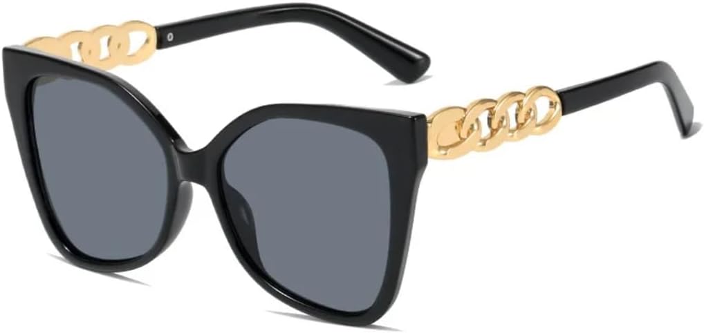 

Солнцезащитные очки для мужчин и женщин - защита UV400 - оправа "кошачий глаз" с градиентным покрытием, подходят для занятий спортом на открытом воздухе и вождения DSVIGF, Black