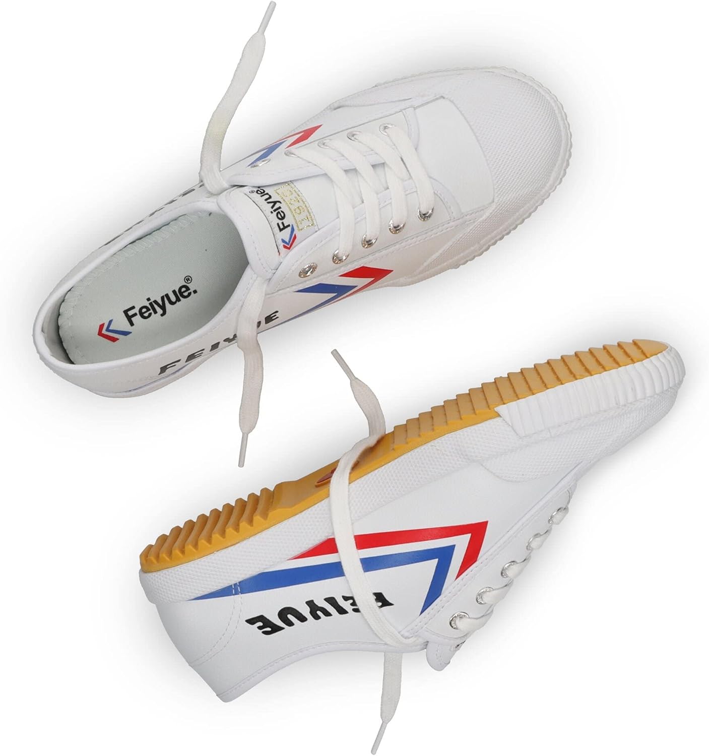 Кроссовки FEIYUE Fe Lo 1920 из веганской кожи или переработанного холста, унисекс, низкие. Отлично подходят для боевых искусств, паркура, тренировок с весами и повседневной носки, белый — фото 2