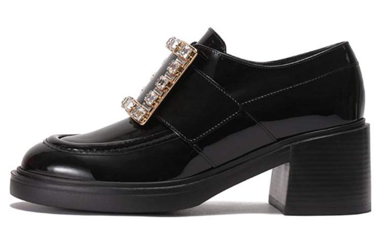 Женские лоферы черные Roger Vivier