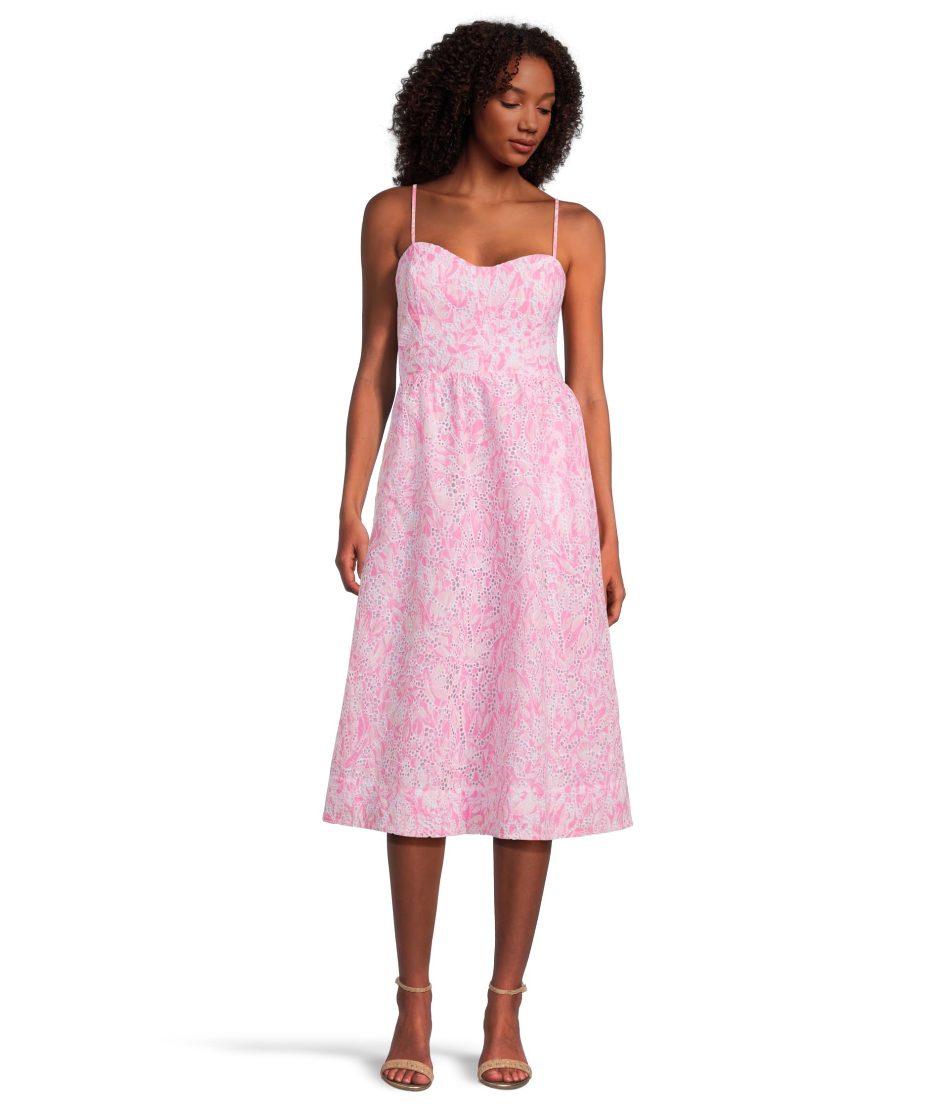

Платье Lilly Pulitzer Allarie Midi Dress, Rousseau Pink Tulip To Tango