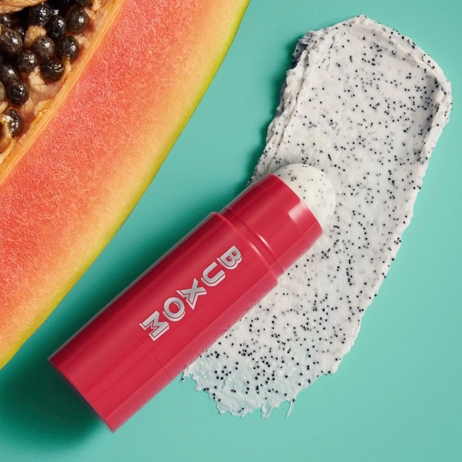 Buxom Power-Full Lip Scrub, нежный скраб-стик для отшелушивания губ с сахаром, увлажняющий уход за губами с витамином Е и маслом семян папайи, не тестируется на животных. 5.95 г (1 шт.), Dragon Fruit — фото 4